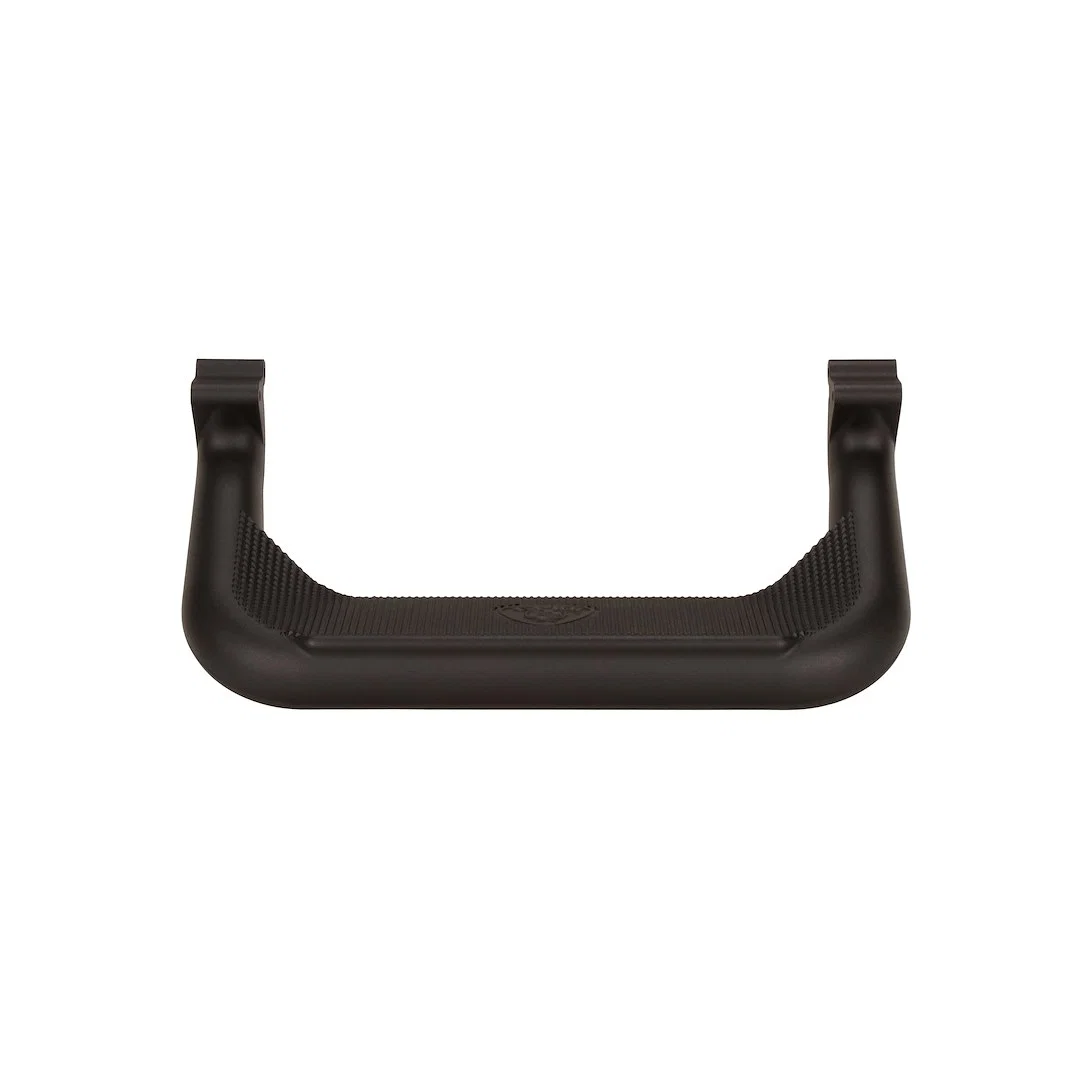 124031-1 – CARR Truck Step, Cab Mount Multi-Fit Single Flat Step Non-Extendable Stationary Powder Coated Black Alumin...